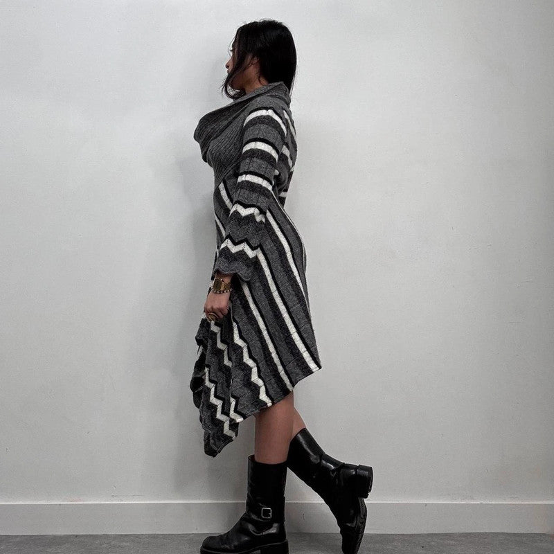 knitted slouchy wool dress