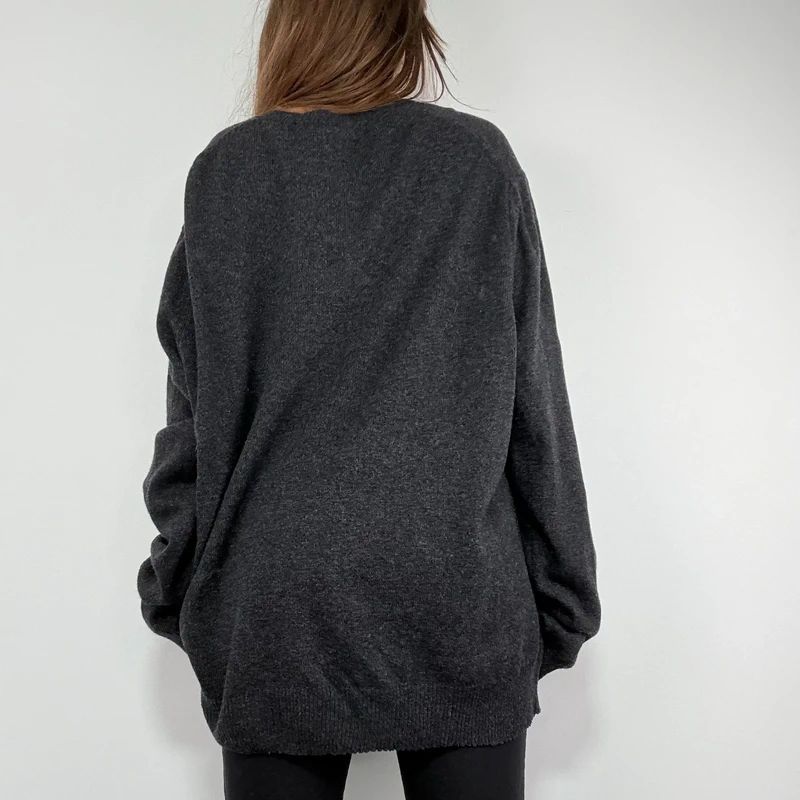 dark grey oversized wool knit