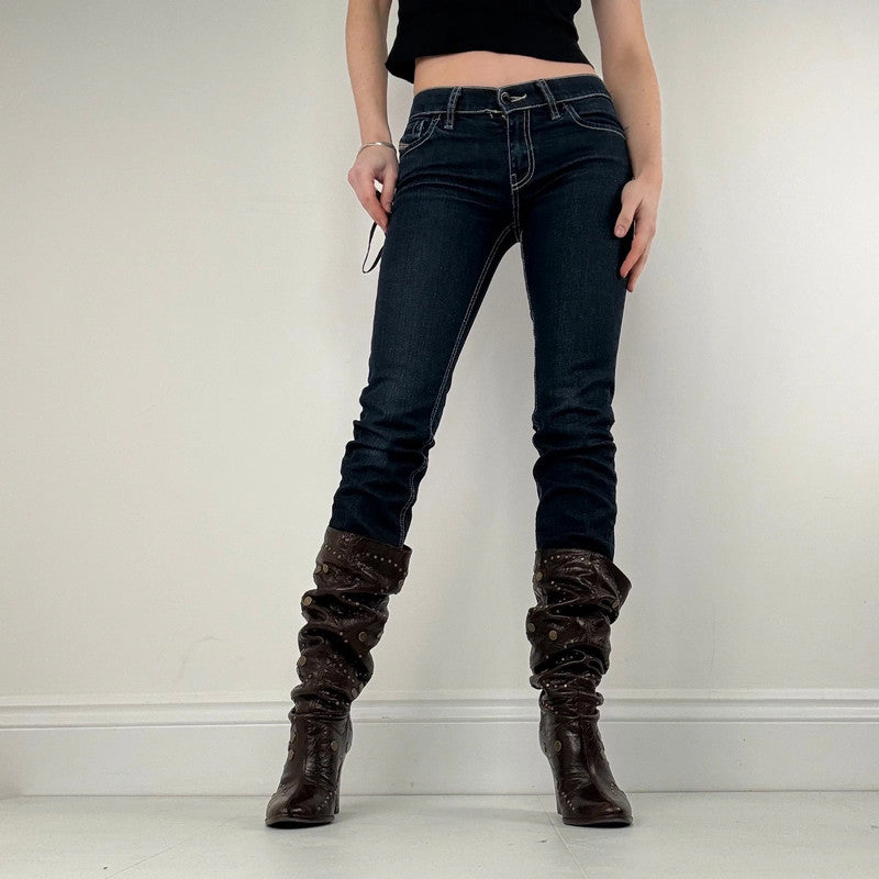 Dark wash denim diesel low rise jeans