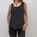 Silk allsaints asymmetric black vest