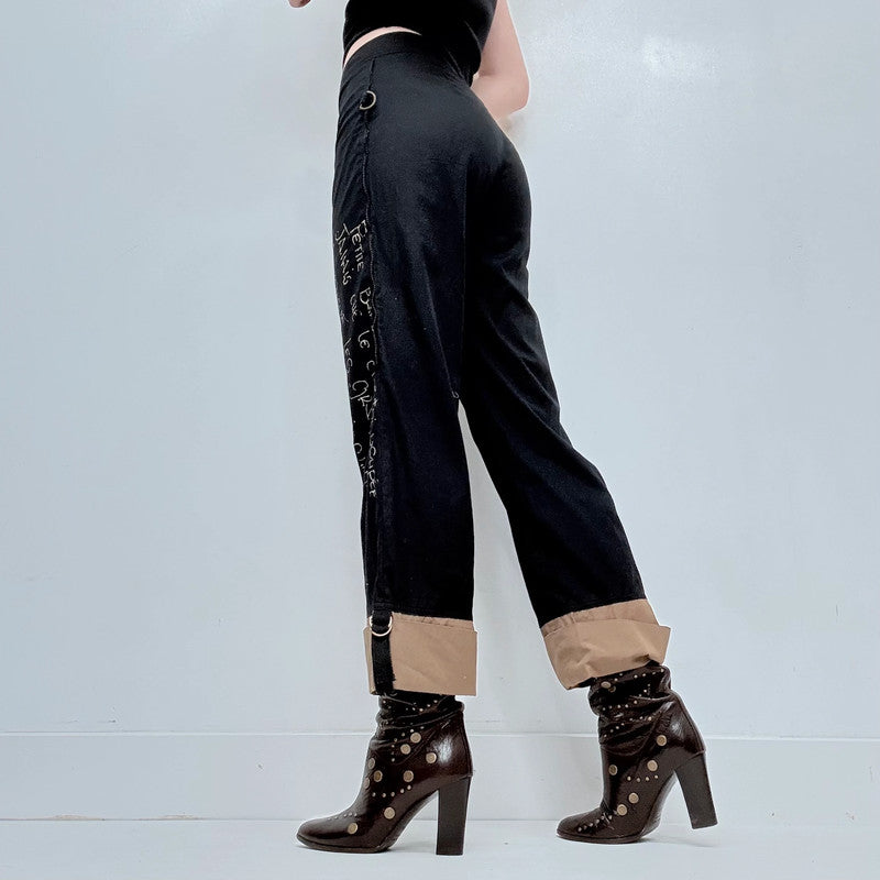 black cop copine flared trousers