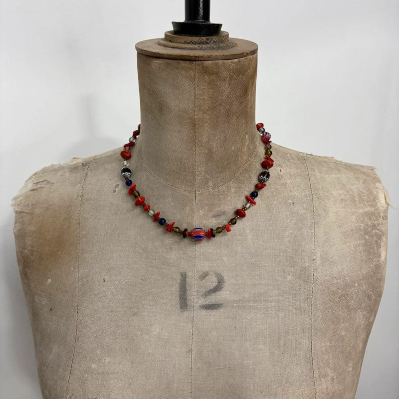 beaded gem necklace