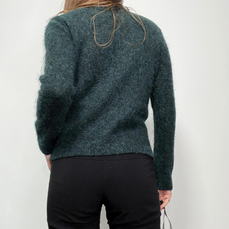 dark green wool knitted jumper