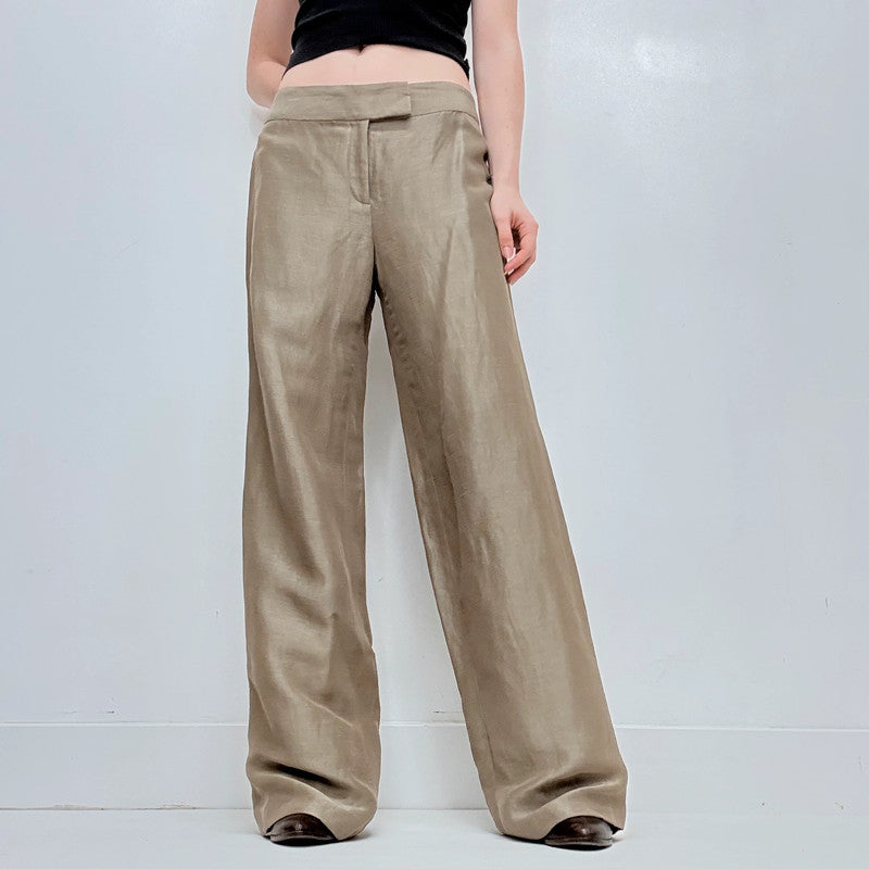 wide leg flared trousers