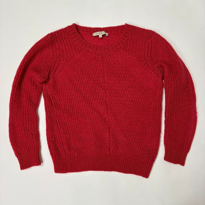 Sandro red wool knitted jumper