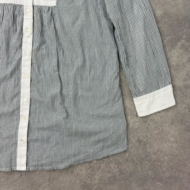 pinstripe cotton long shirt