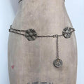 metal chain antique silver belt
