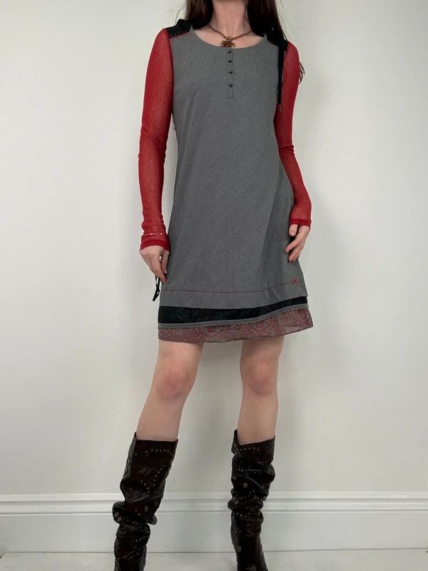 Cop Copine long sleeve a-line grunge mini dress