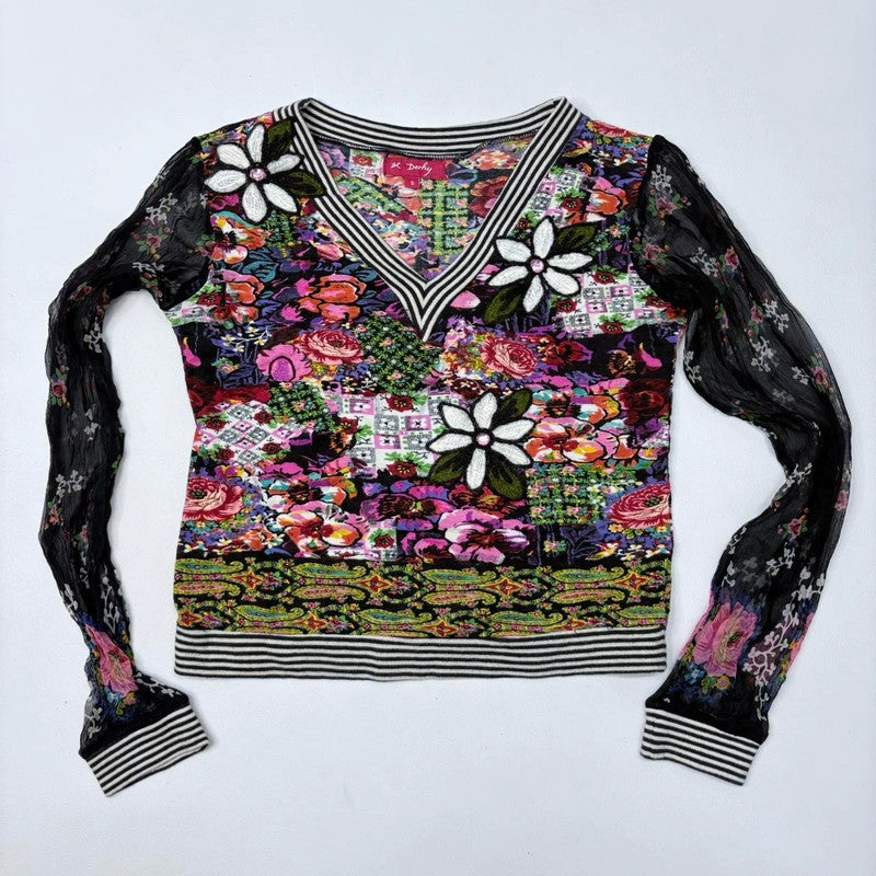 graphic floral boho shirt