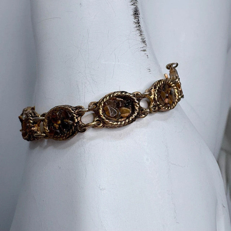 chunky gemstone baroque bracelet