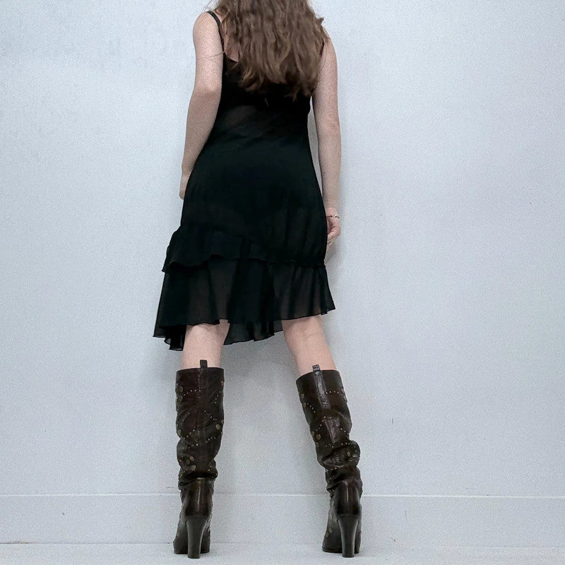 Cop Copine sheer black mini dress