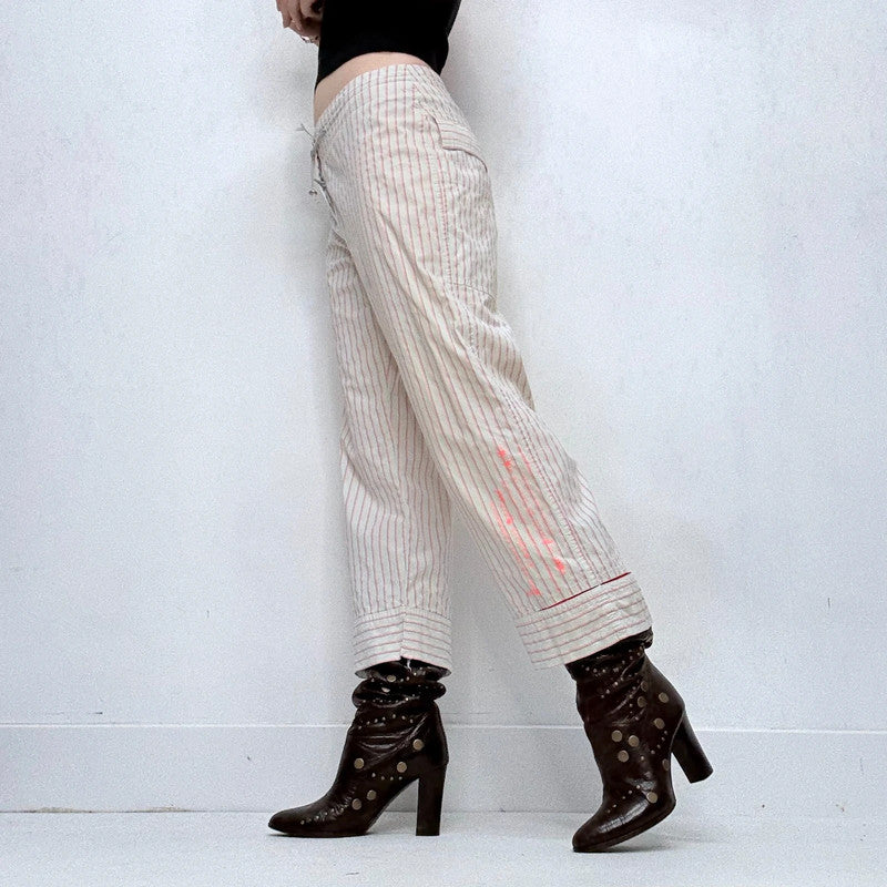 pinstripe Cop Copine utility trousers