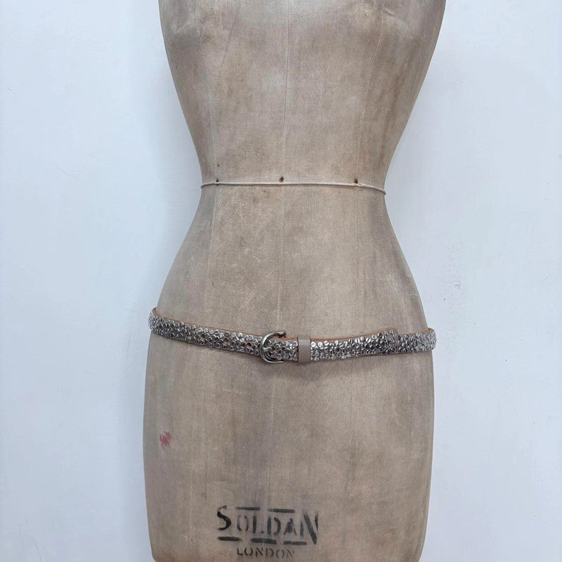 silver studded leather belt