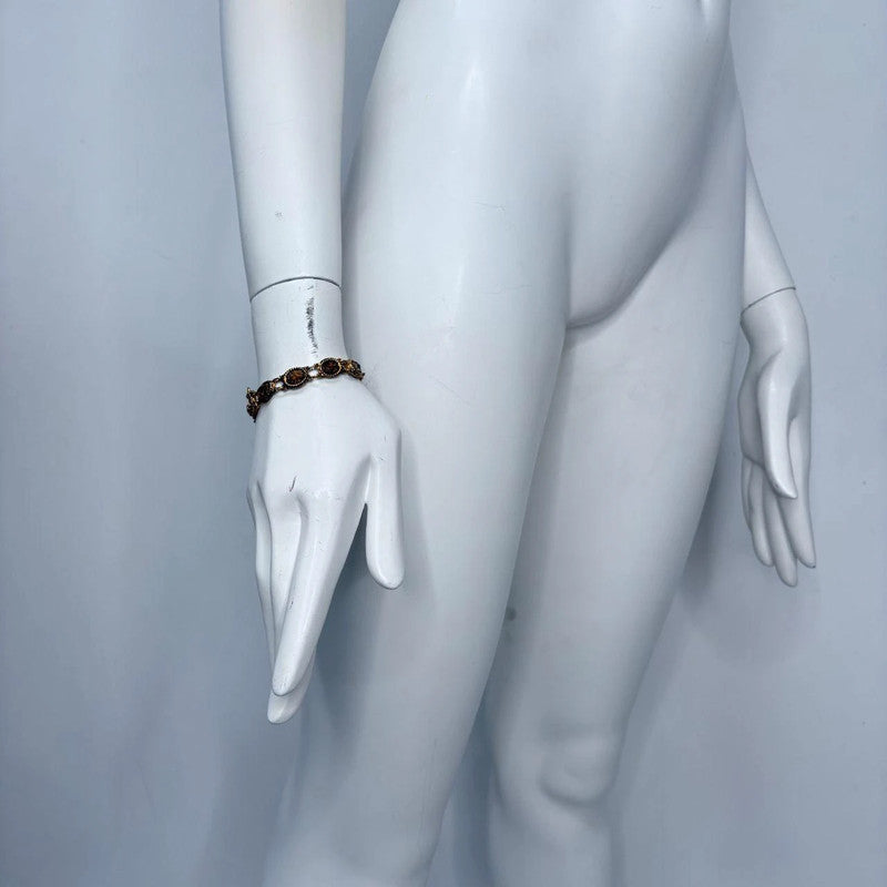 chunky gemstone baroque bracelet