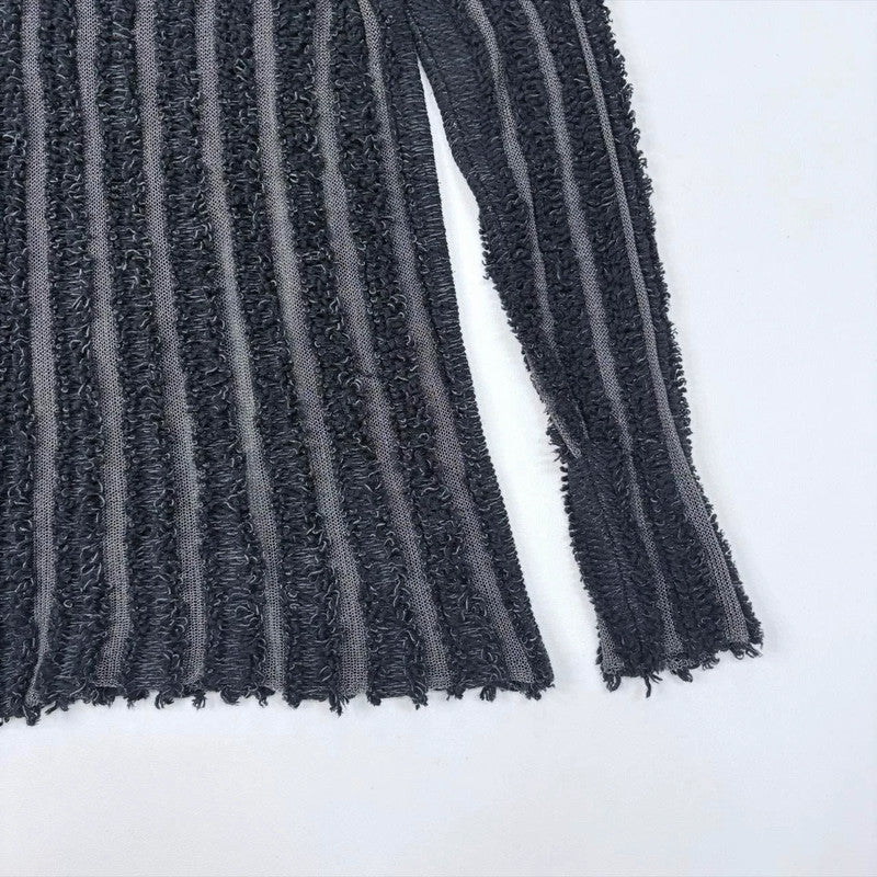 Black Louis Vuitton sheer rib knit jumper