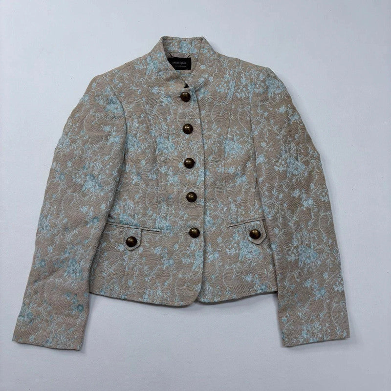 brown brocade regency military jacket