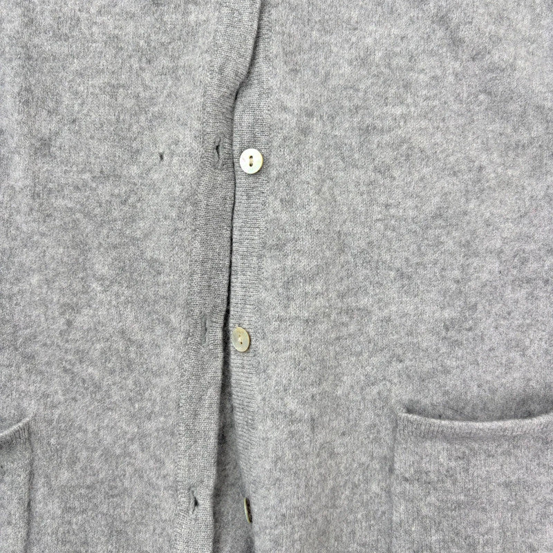 slouchy grey cashmere cardigan