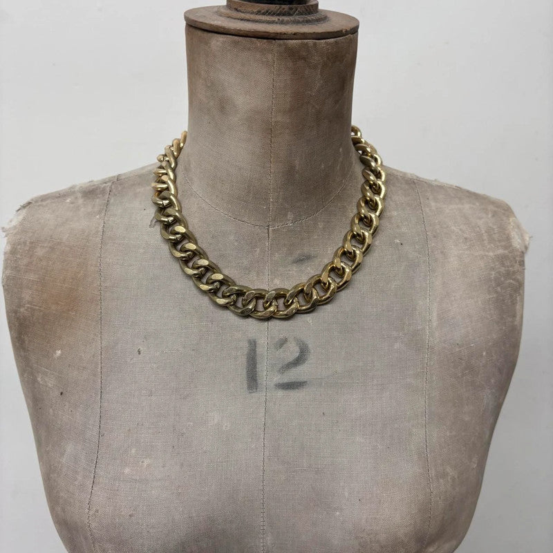 chunky oversized gold chain necklace