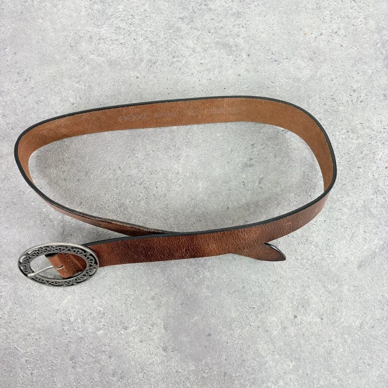 Tan leather western boho belt