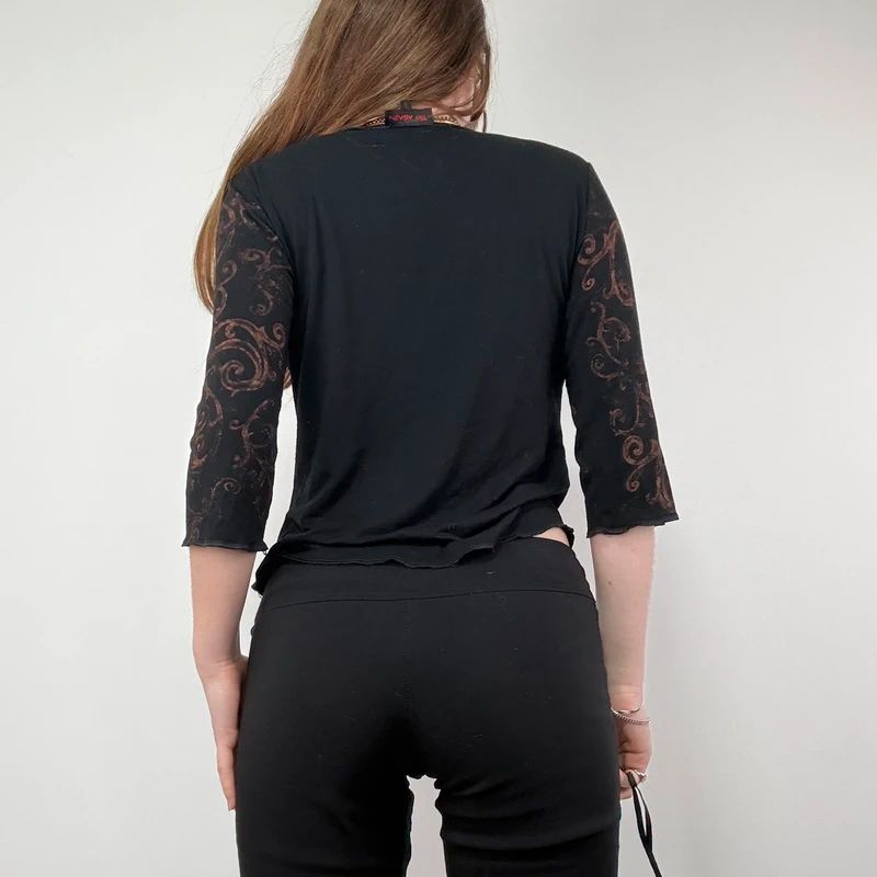 Black Graphic Grunge T-Shirt