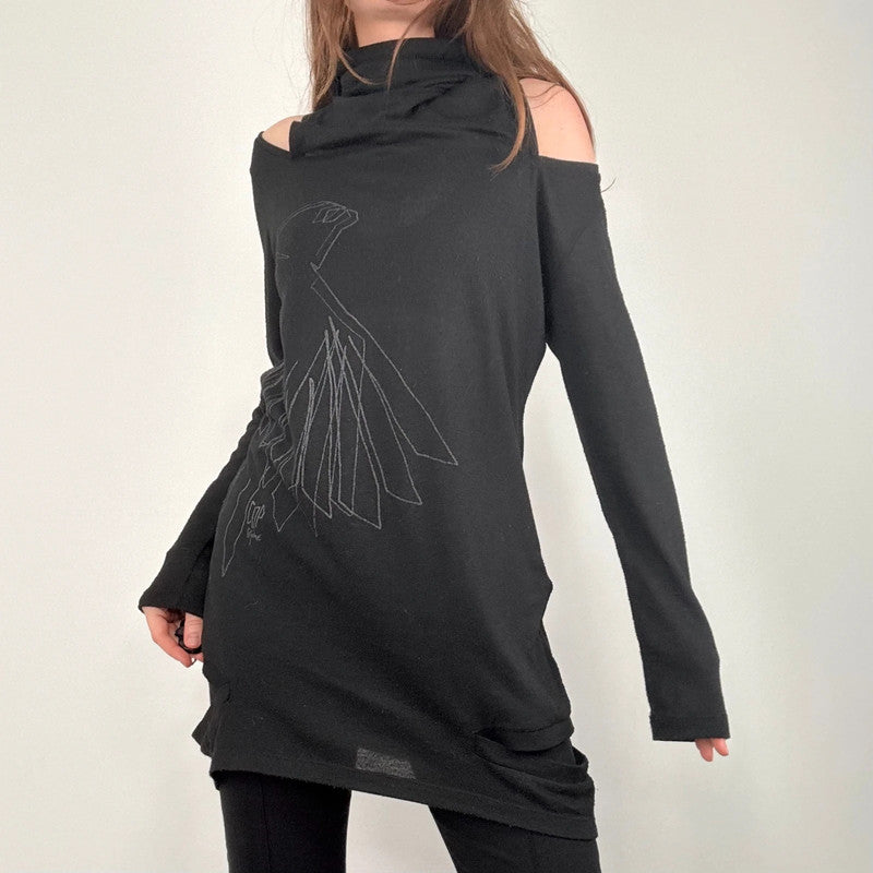 black slouchy Cop Copine t-shirt