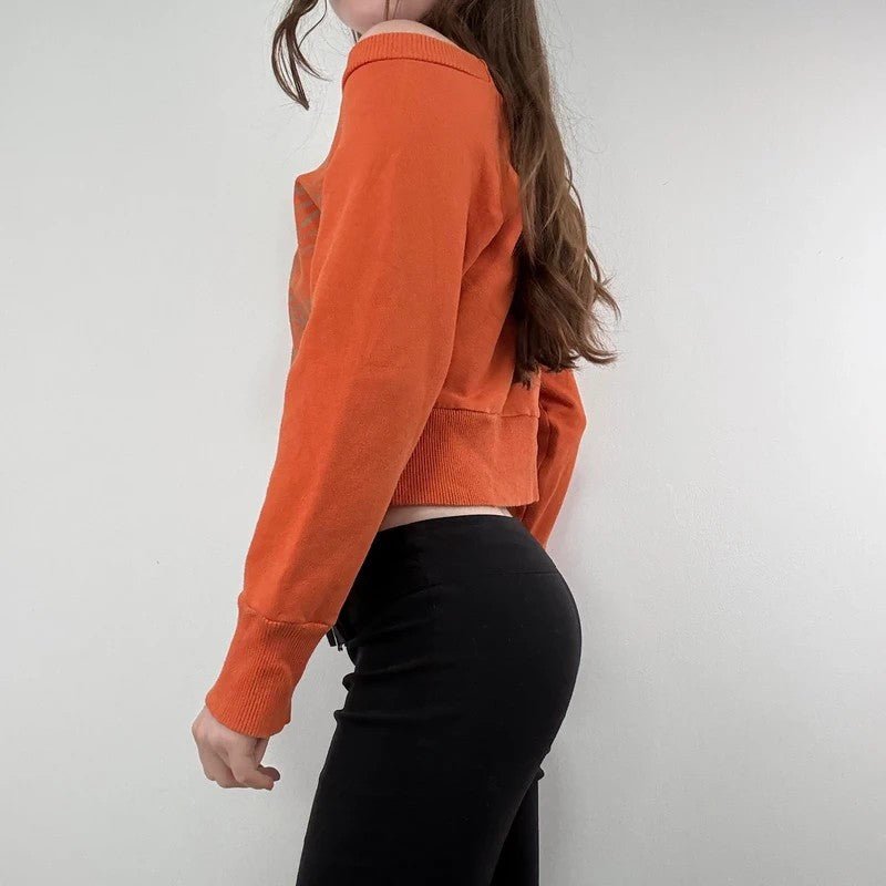kenzo off the shoulder slouchy cropped sweater