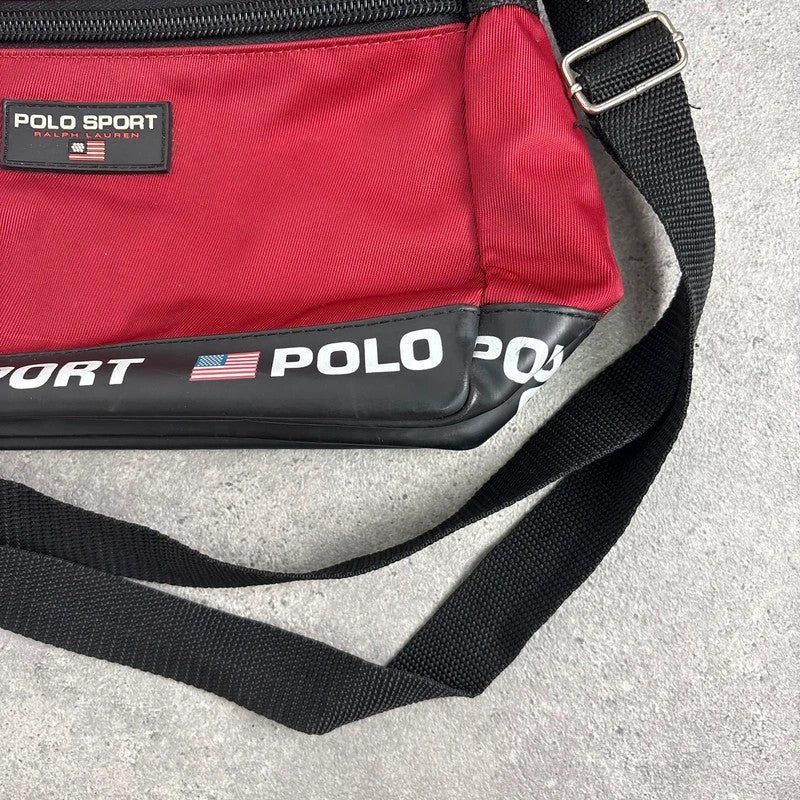 Polo sport RL 90s red logo messenger bag