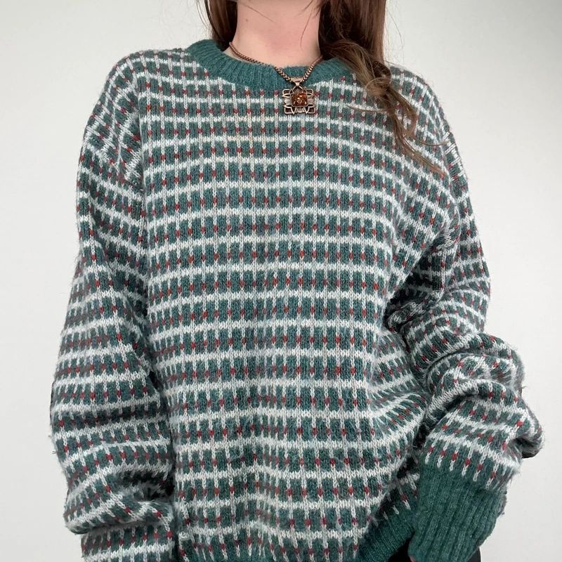 oversized knitted jumper