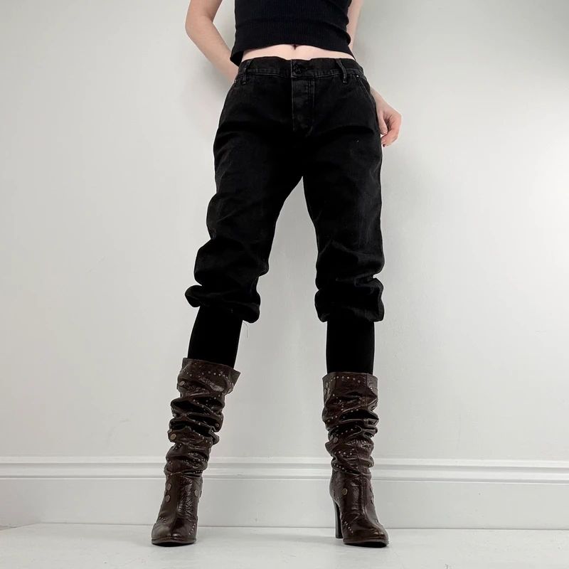 Diesel puff capri grunge rib trousers