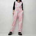 baggy cotton pink overalls