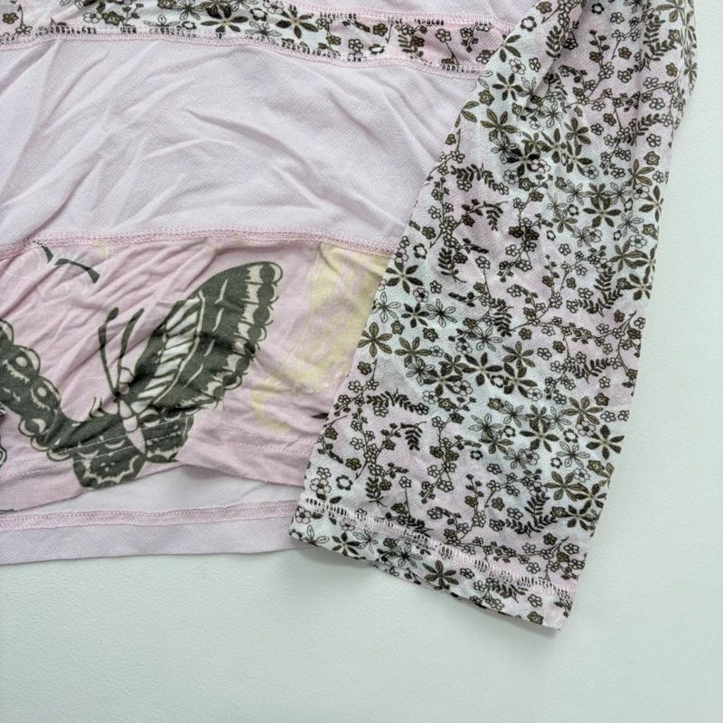 Vintage pastel pink floral long sleeve fairy t-shirt