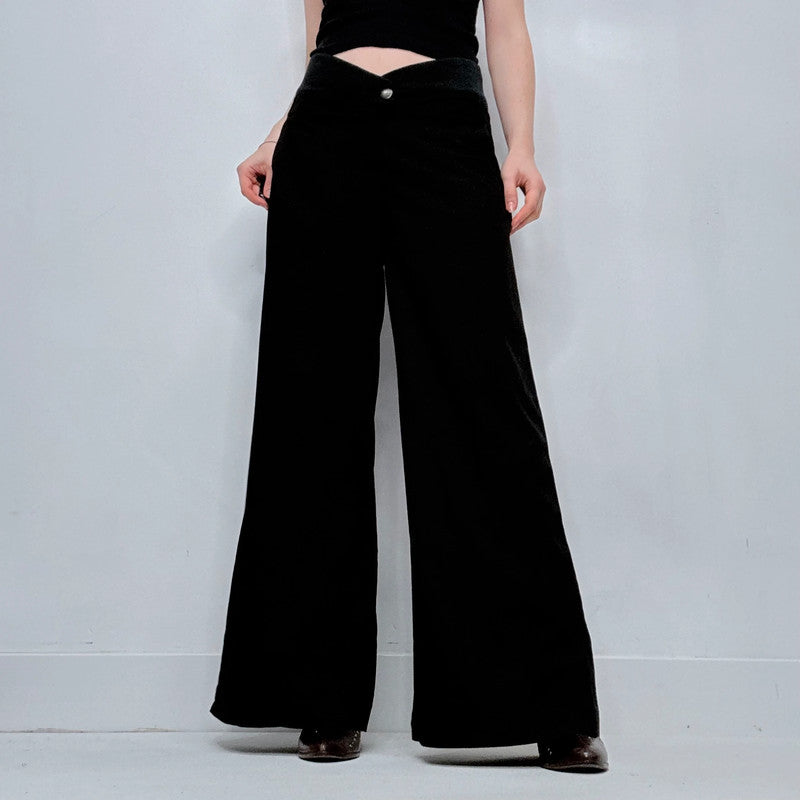 black cop copine wide leg trousers