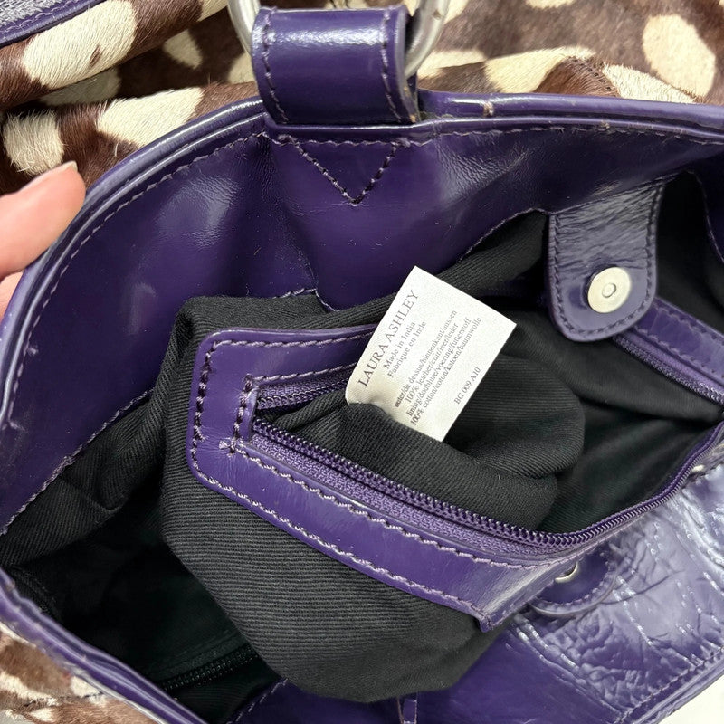 cowhide fawn leather shoulder bag