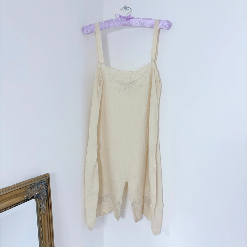 antique silk romper playsuit