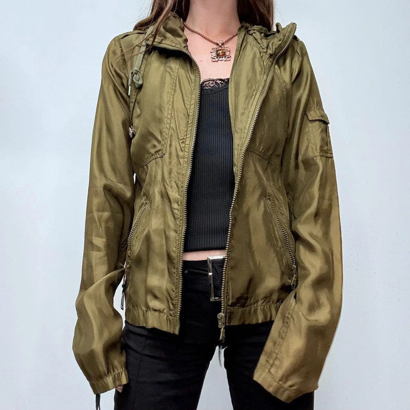Bench khaki utility satin jacket