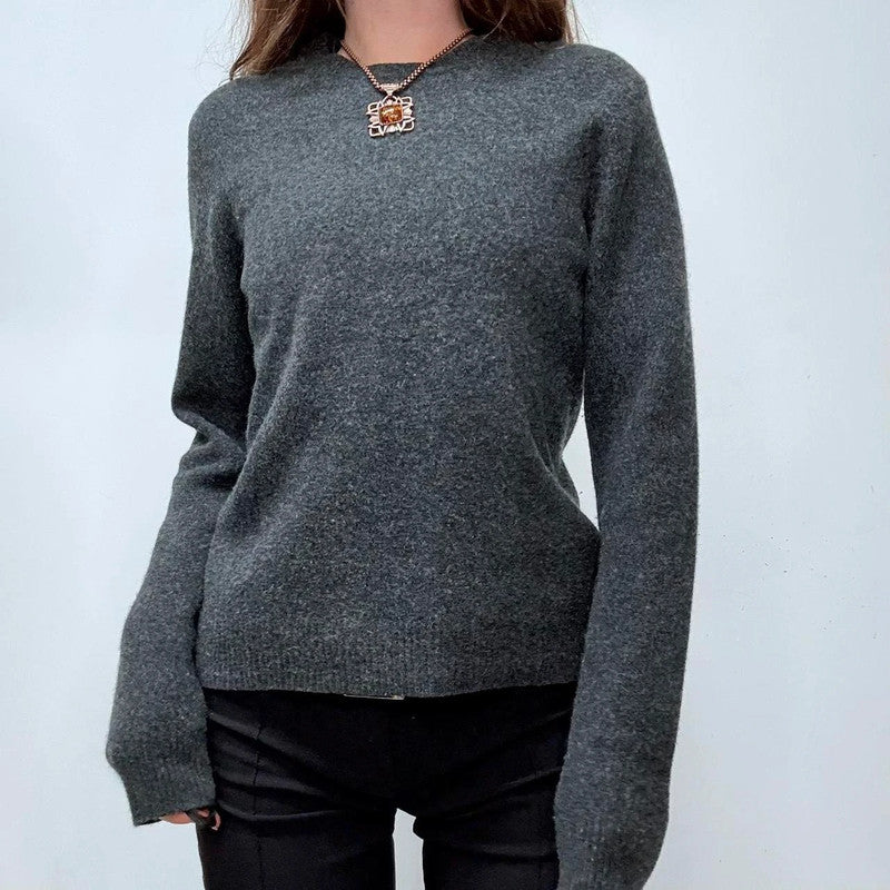 grey wool knitted jumper