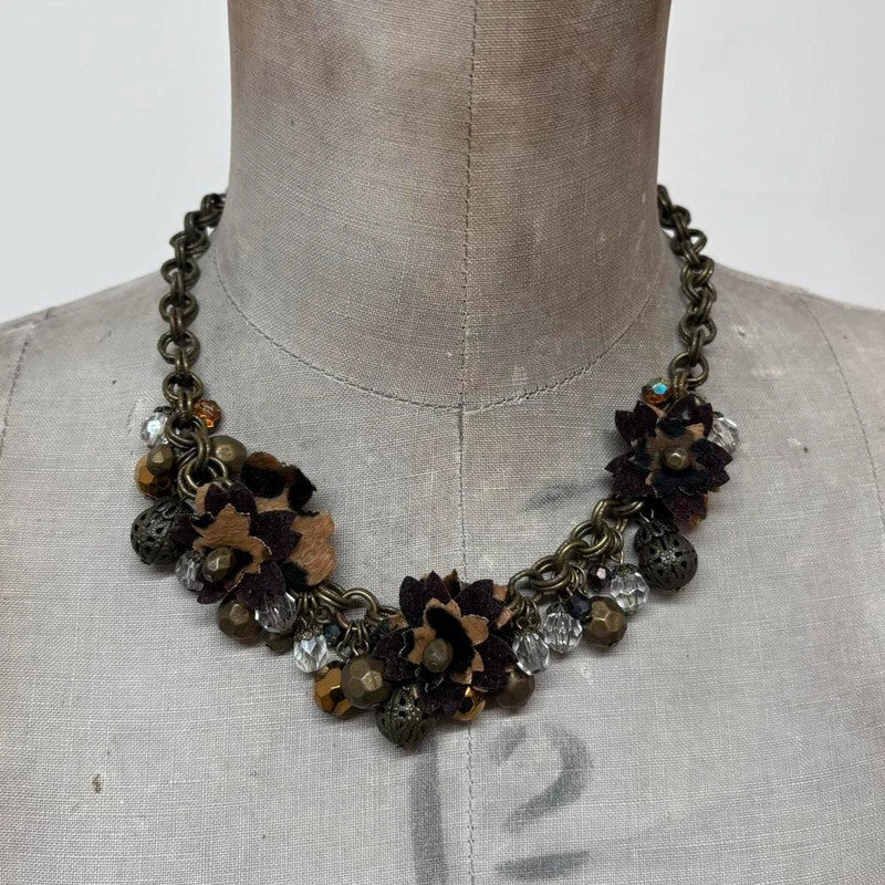 layered chain gothic charm necklace