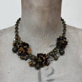 layered chain gothic charm necklace