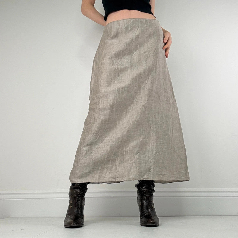 Massimo Dutti flared aline minimalist slit skirt