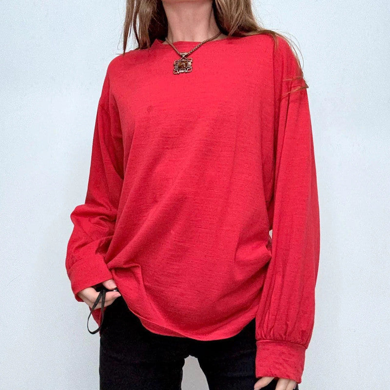 red Prada wool long sleeve top jumper