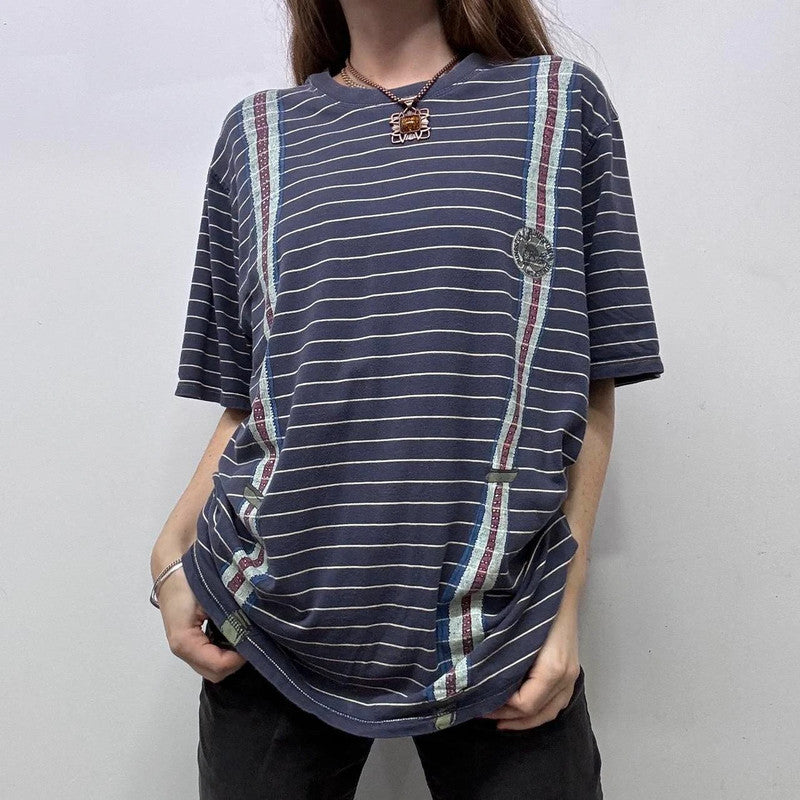 oversized navy pinstripe tshirt