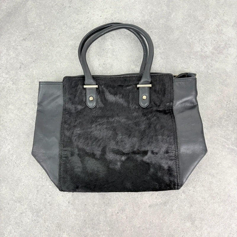 Black pony hair bag