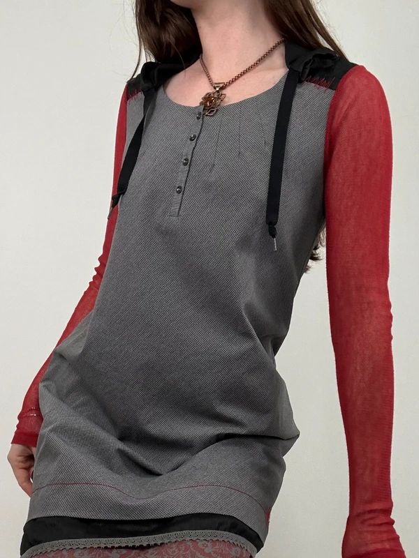 Cop Copine long sleeve a-line grunge mini dress
