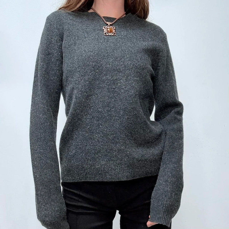 grey wool knitted jumper