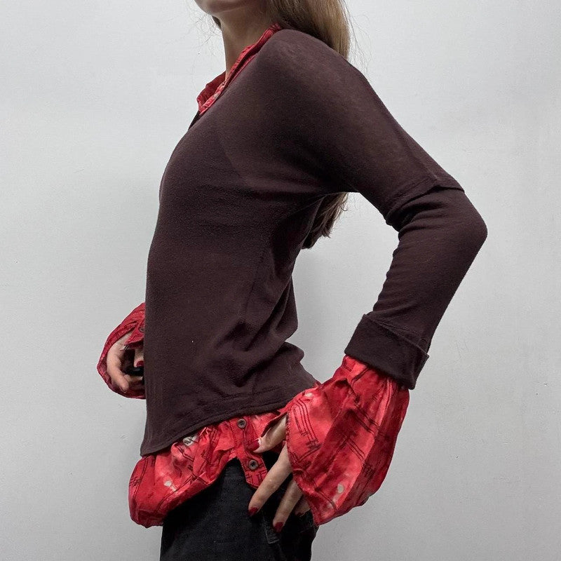 Floaty flare shirt blouse