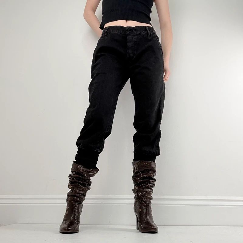 Diesel puff capri grunge rib trousers