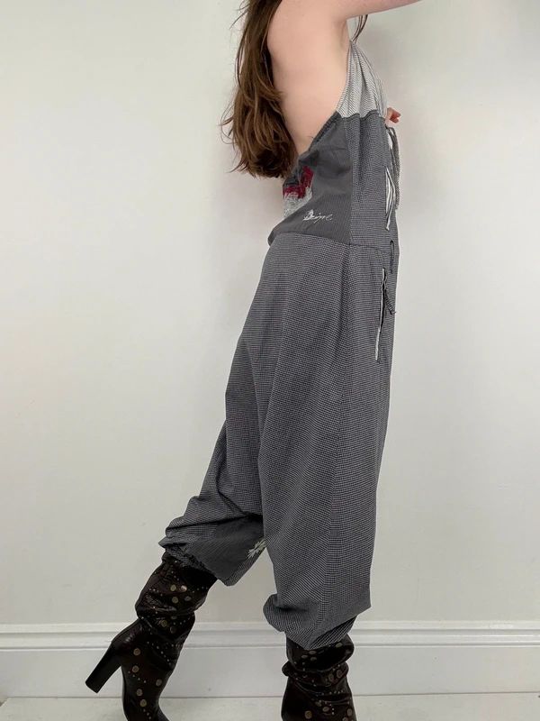 gingham puff Desigual dungarees