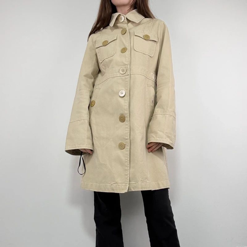 tan button canvas jacket