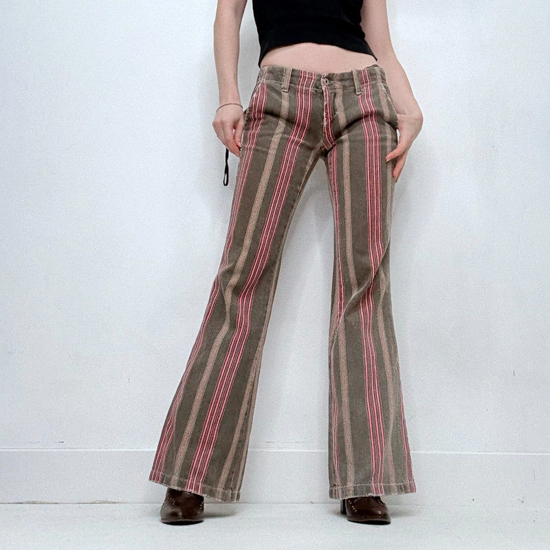 Diesel pinstripe flared jeans