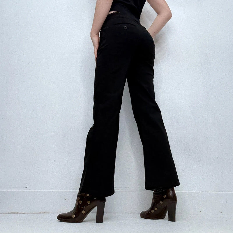 Guess black flared trousers